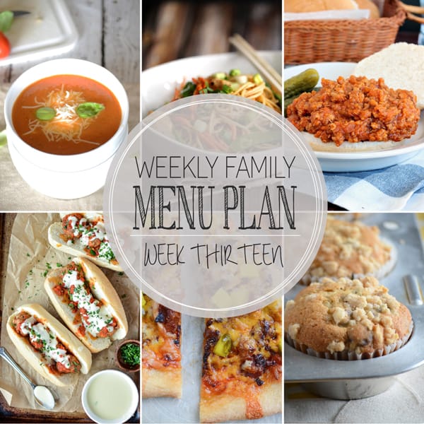 Weekly Family Meal Plan – Week 13