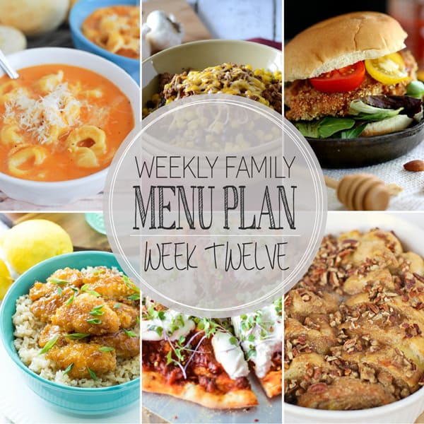 Weekly Family Meal Plan – Week 12