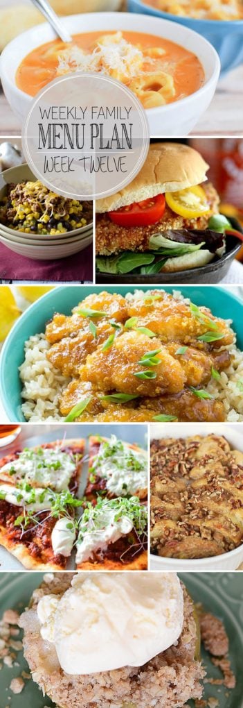 Weekly Family Meal Plan - Week 12 | Melanie Makes