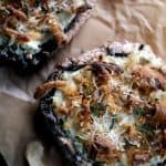 Artichoke and Spinach Stuffed Portobellos | Melanie Makes