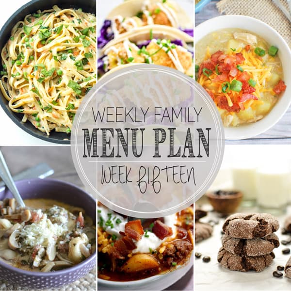 Weekly Family Meal Plan – Week 15