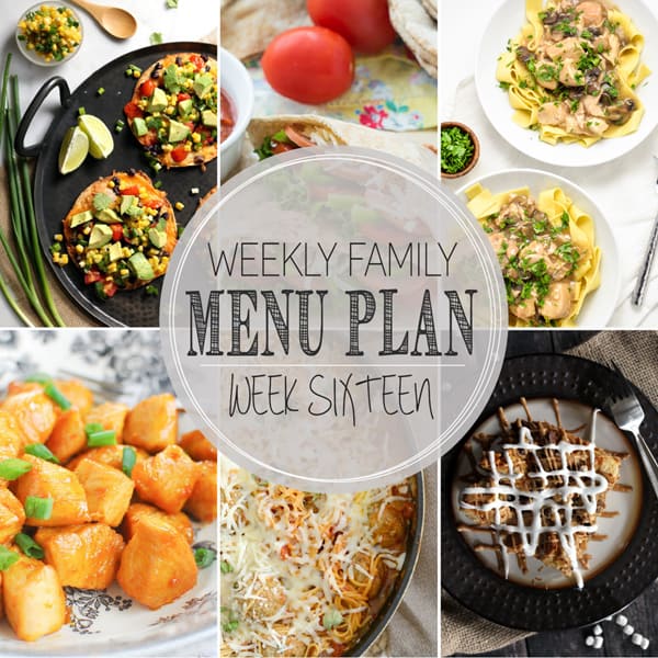 Weekly Family Meal Plan – Week 16