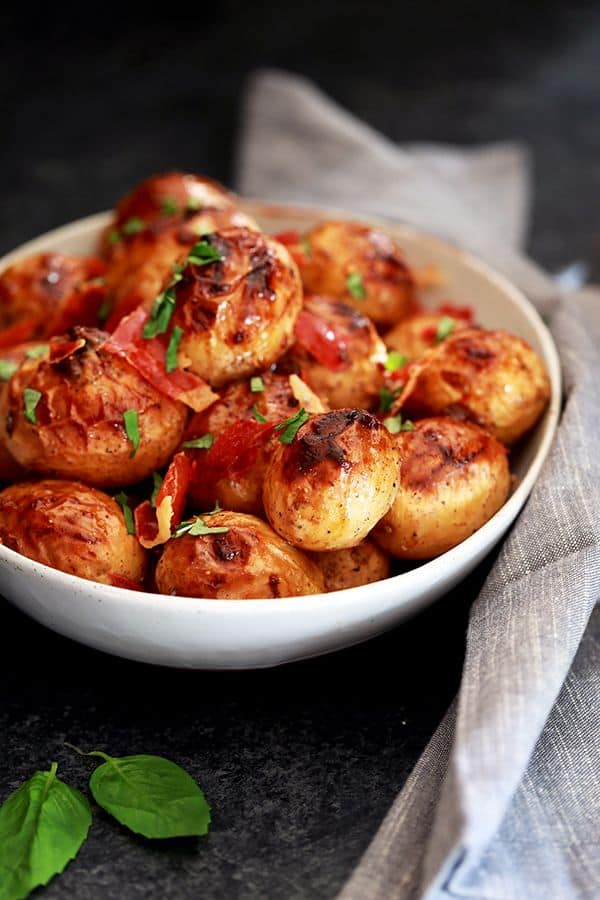 Roasted Potatoes with Figs and Prosciutto | Melanie Makes