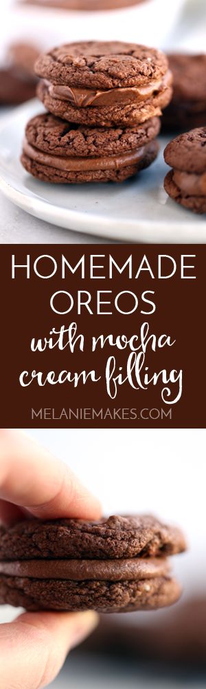 No one will ever guess that just nine ingredients is all it takes to produce your very own batch of Homemade Oreos with Mocha Cream Filling. These chocolatey cookies come together in absolutely no time and their decadent mocha cream filling is just as easy.