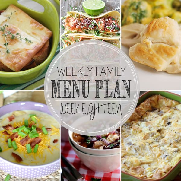 Weekly Family Meal Plan – Week 18 + Giveaway!