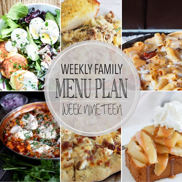Weekly Family Meal Plan – Week 19
