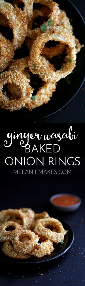 These tasty Ginger Wasabi Baked Onion Rings take just four ingredients and 20 minutes to make and that includes the amazing Asian inspired ketchup dipping sauce.