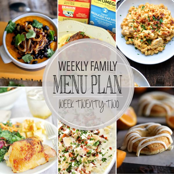 Weekly Family Meal Plan – Week 22