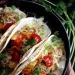 Slow Cooker Honey Mustard Pork Tacos with Candied Bacon | Melanie Makes