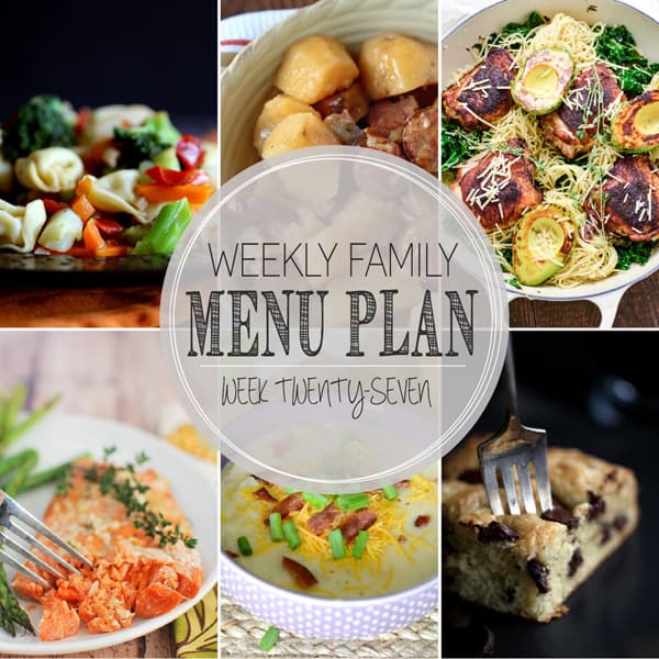 Weekly Family Meal Plan – Week 27