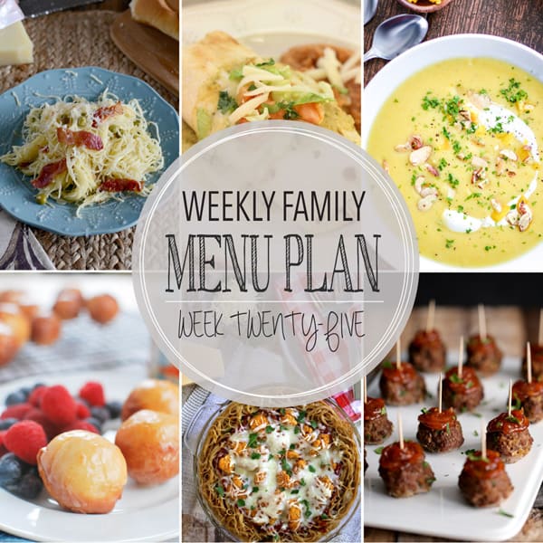 Weekly Family Meal Plan – Week 25