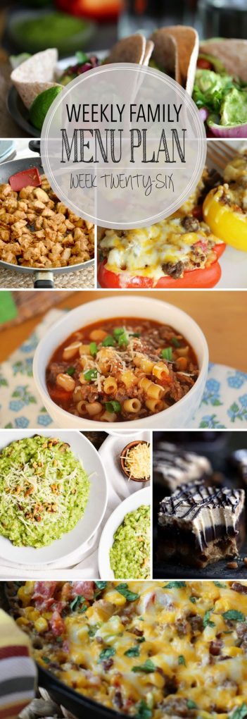 Weekly Family Meal Plan - Week 26 | Melanie Makes