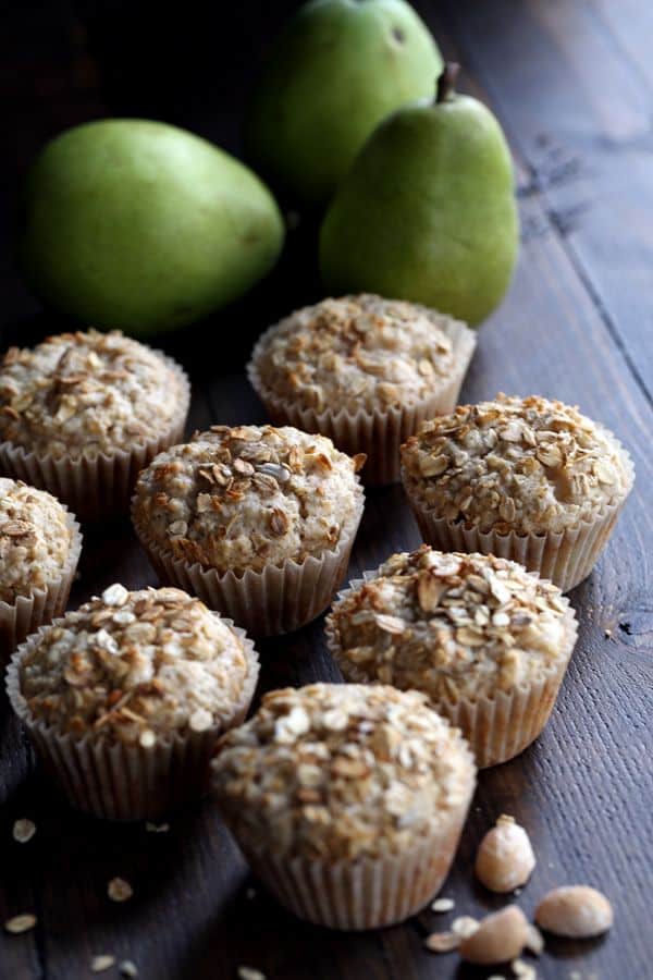 Grab a bowl and a wooden spoon, that's all you need to mix up these Pear Macadamia Muffins. Just ten minutes of prep - the majority is peeling and dicing a pear! - and seven ingredients later and you'll find yourself sliding a muffin tin full of batter into the oven.