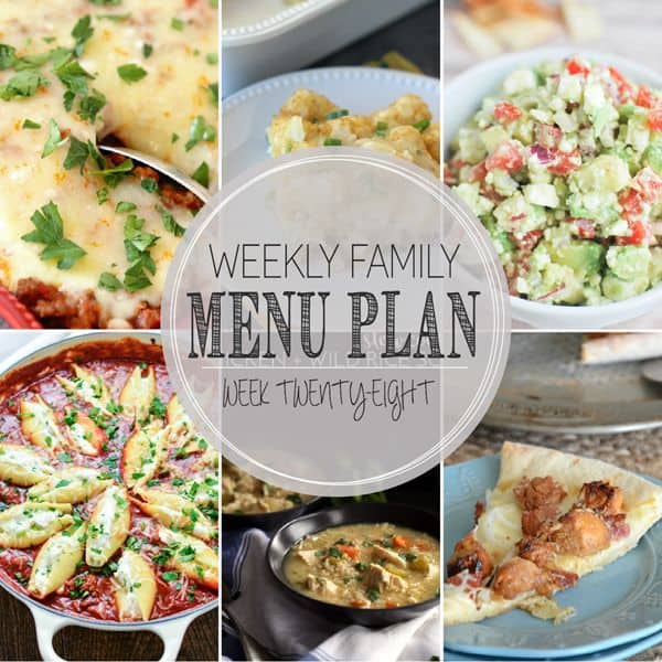 Weekly Family Meal Plan – Week 28
