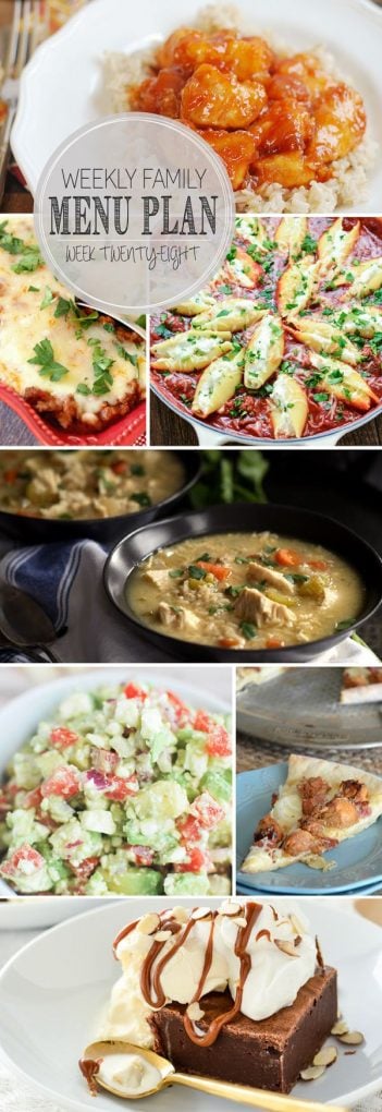 Weekly Family Meal Plan - Week 28 | Melanie Makes