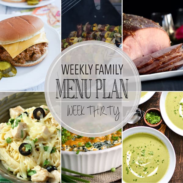 Weekly Family Meal Plan – Week 30