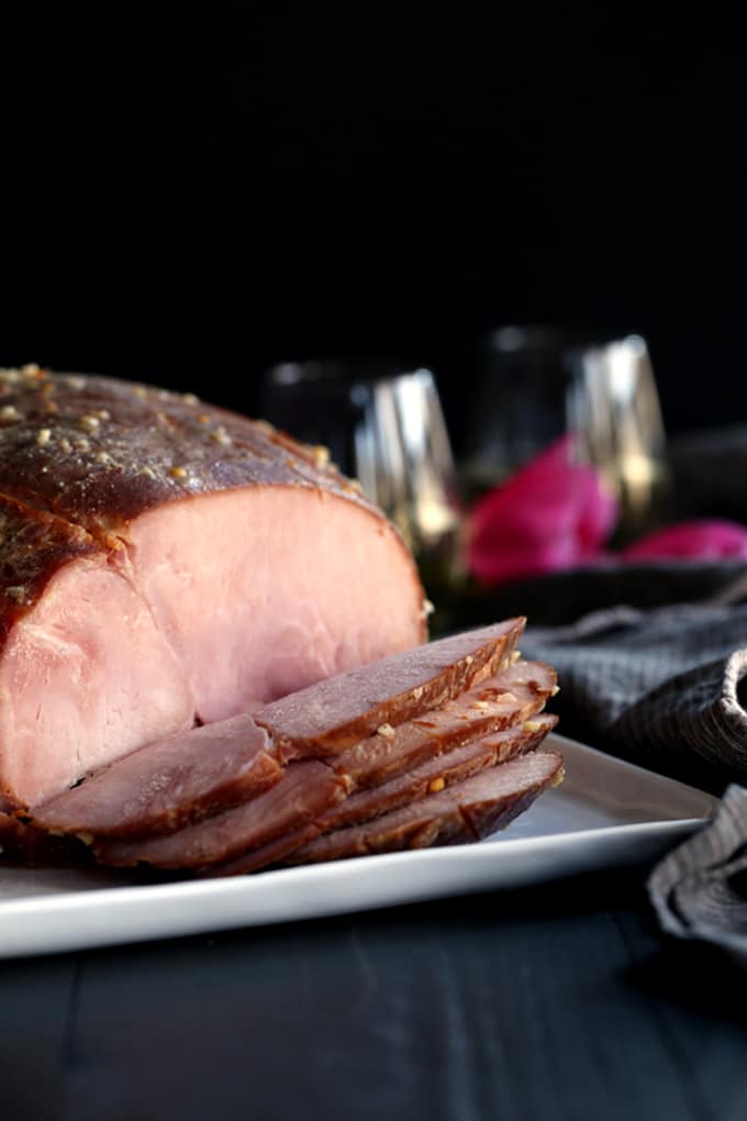 Slow Cooker Ham with Honey Mustard Glaze - Cravings of a Lunatic