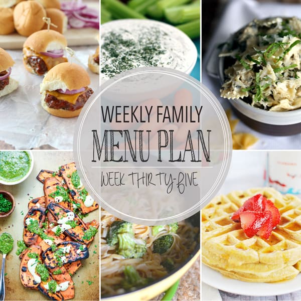 Weekly Family Menu Plan – Week 35