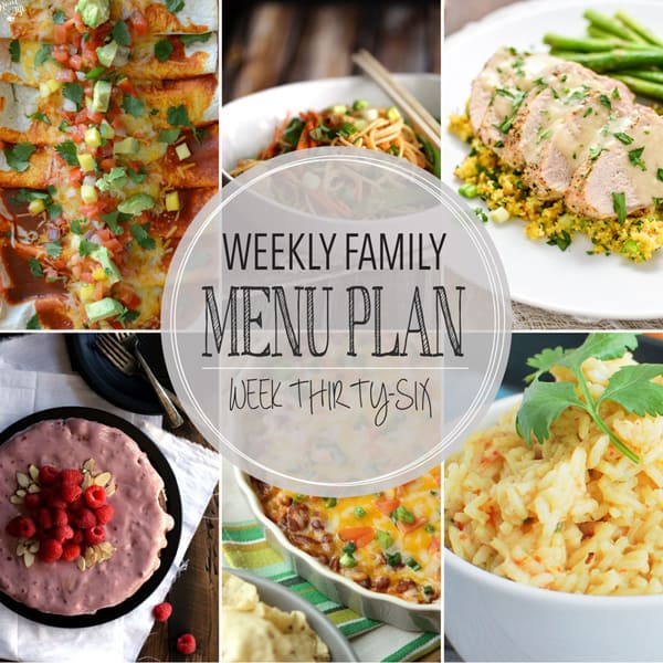 Weekly Family Menu Plan – Week 36