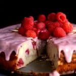 Raspberry Almond Cheesecake Cake | Melanie Makes