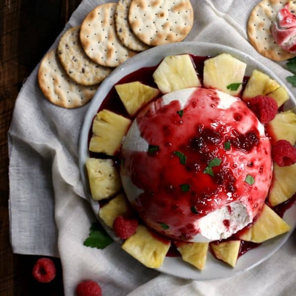 Savory Raspberry Pineapple Coeur a la Creme