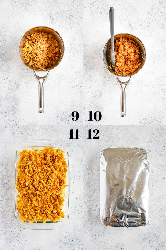 How to prepare Easy Cheesy Hash Brown Potatoes, steps 9-12.
