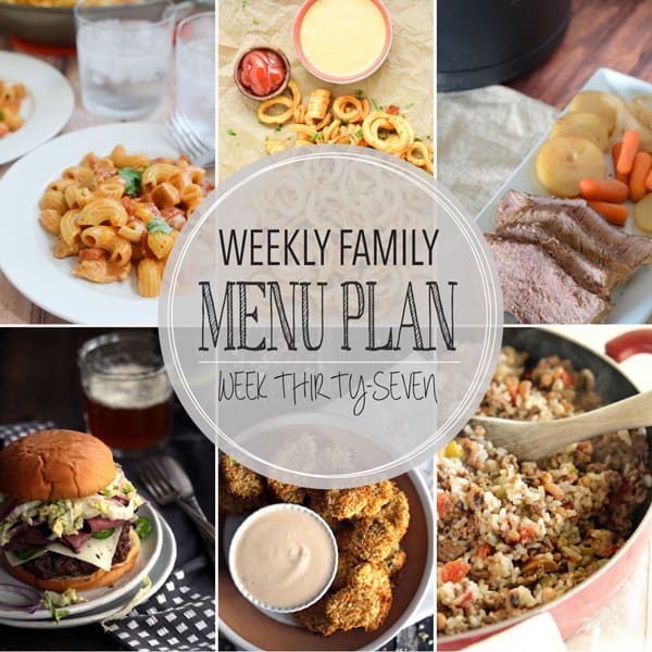 Weekly Family Menu Plan – Week 37