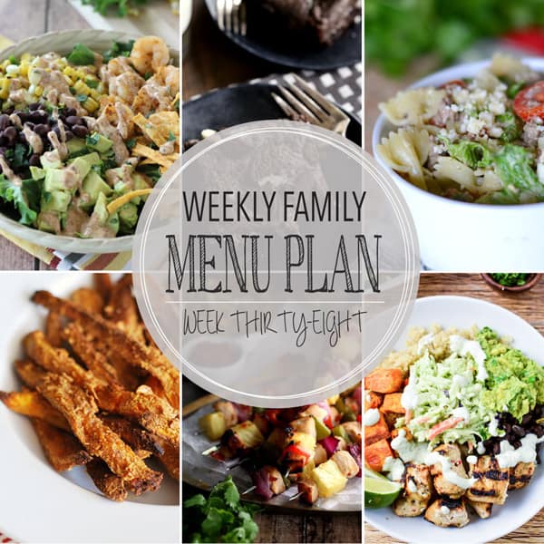 Weekly Family Menu Plan – Week 38