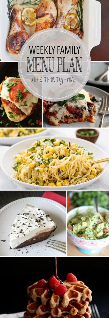 Weekly Family Menu Plan - Week 39 | Melanie Makes