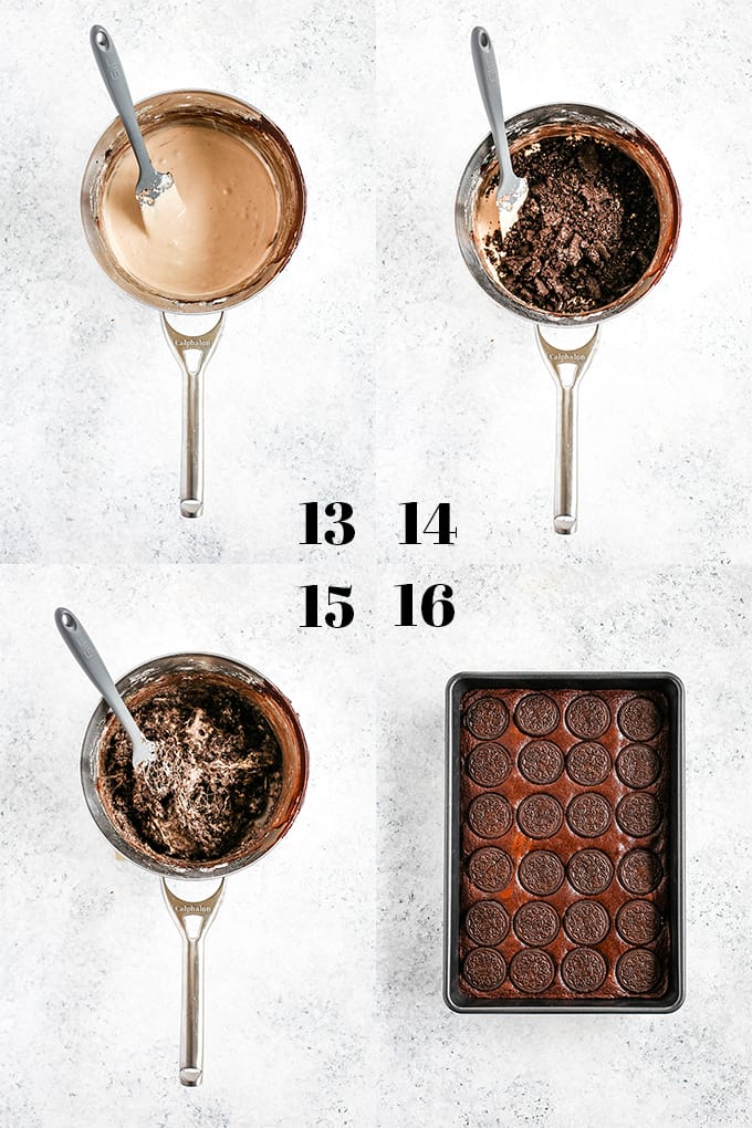 How to prepare Oreo Marshmallow Treat Brownies, steps 13-16.