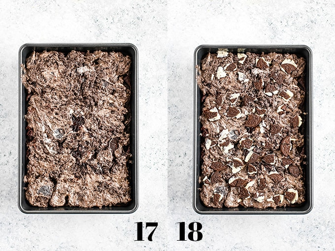 How to prepare Oreo Marshmallow Treat Brownies, steps 17-18.