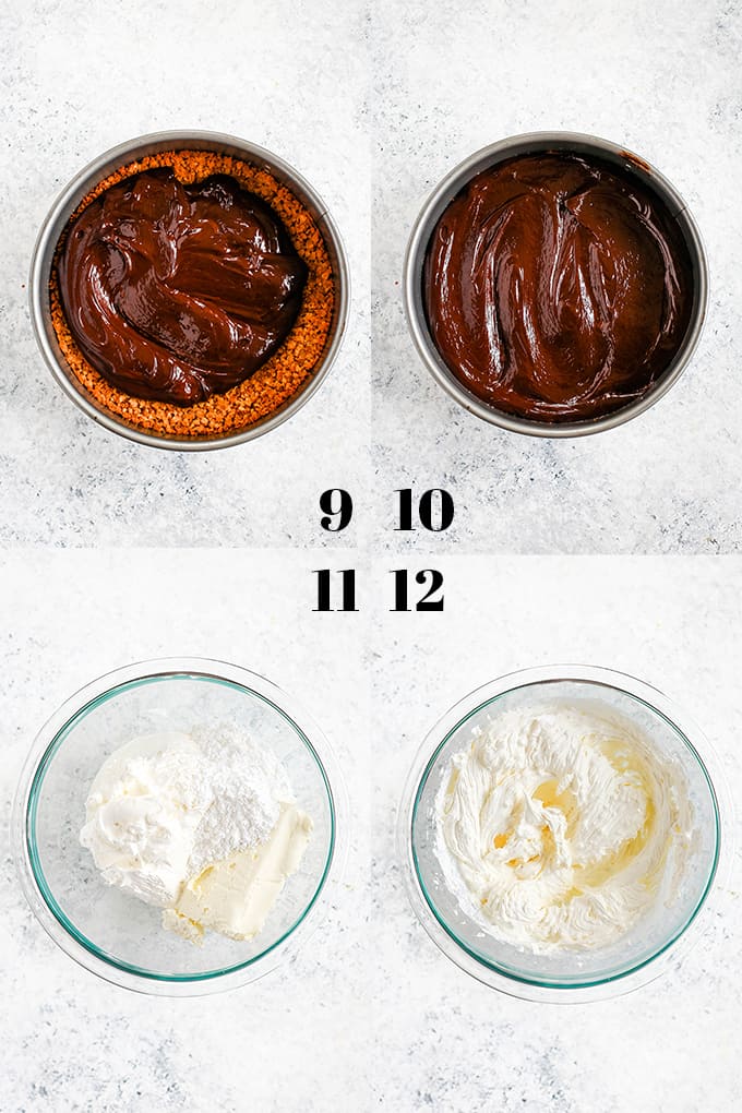 How to prepare an Almost No Bake Drumstick Cheesecake, steps 9-12.
