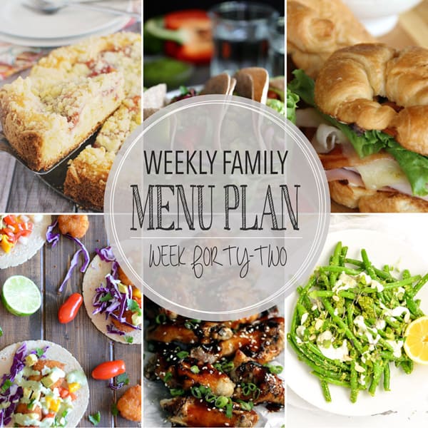 Weekly Family Menu – Week 42