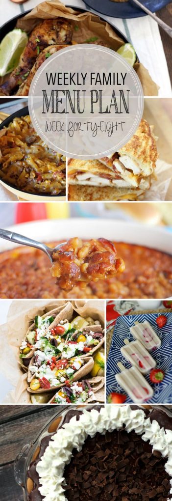 Weekly Family Menu Plan - Week 48 | Melanie Makes