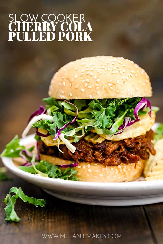 Slow Cooker Cherry Cola Pulled Pork Melanie Makes