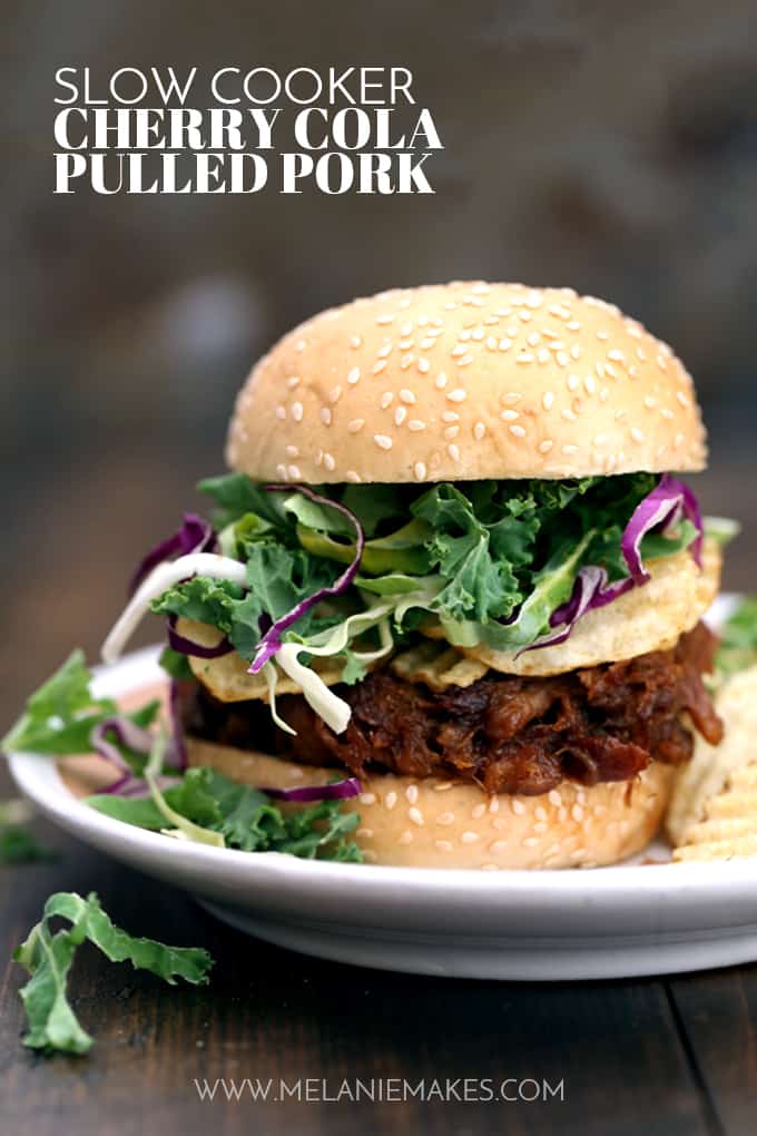 Slow Cooker Cherry Cola Pulled Pork Melanie Makes
