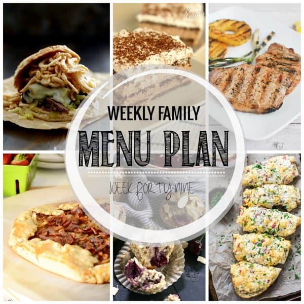 Weekly Family Menu Plan – Week 49
