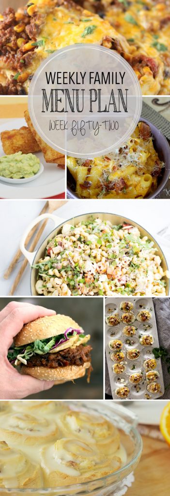 Weekly Family Menu Plan - Week 52 | Melanie Makes