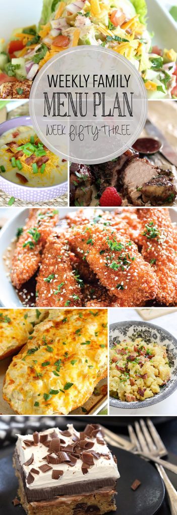 Weekly Family Menu Plan - Week 53 | Melanie Makes