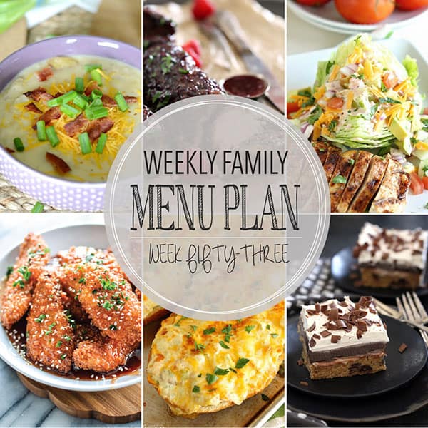 Weekly Family Meal Plan – Week 53