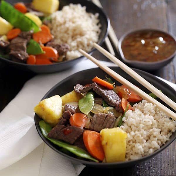 Pineapple Beef Stir Fry