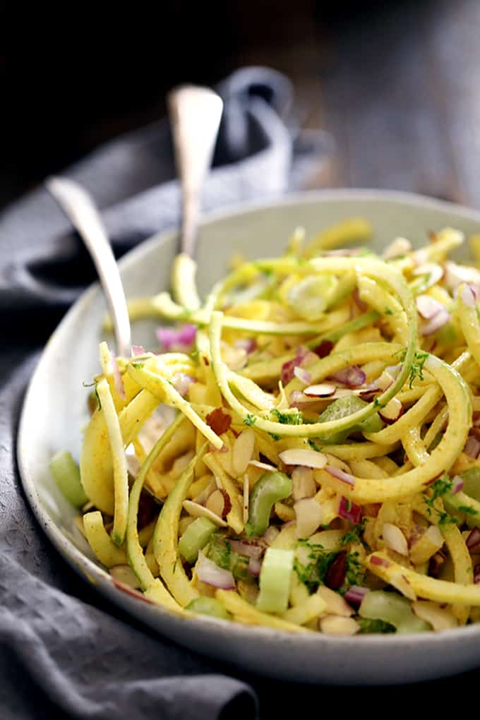 Spiralized Indian Waldorf Salad | Melanie Makes