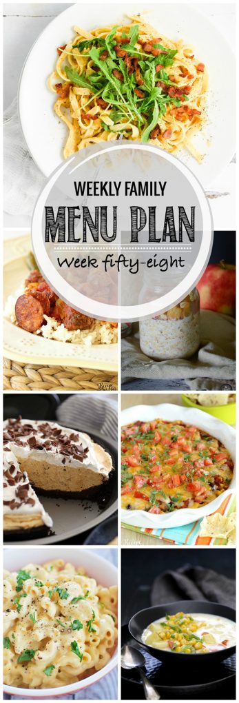 Weekly Family Menu Plan - Week 58 | Melanie Makes