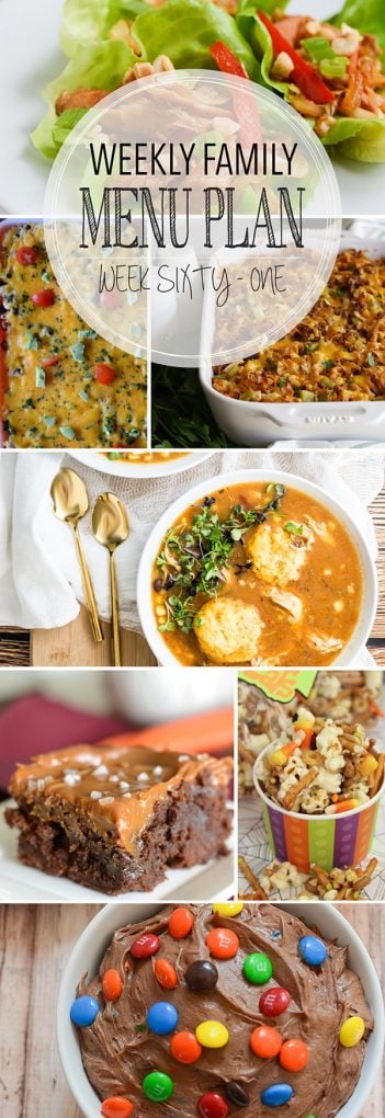 Weekly Family Menu Plan - Week 61 | Melanie Makes