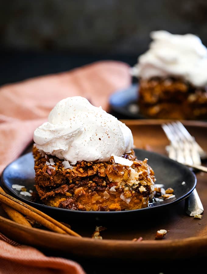 German Chocolate Upside Down Pumpkin Pie