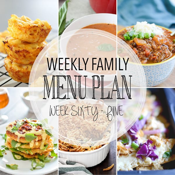 Weekly Family Menu Plan – Week 65