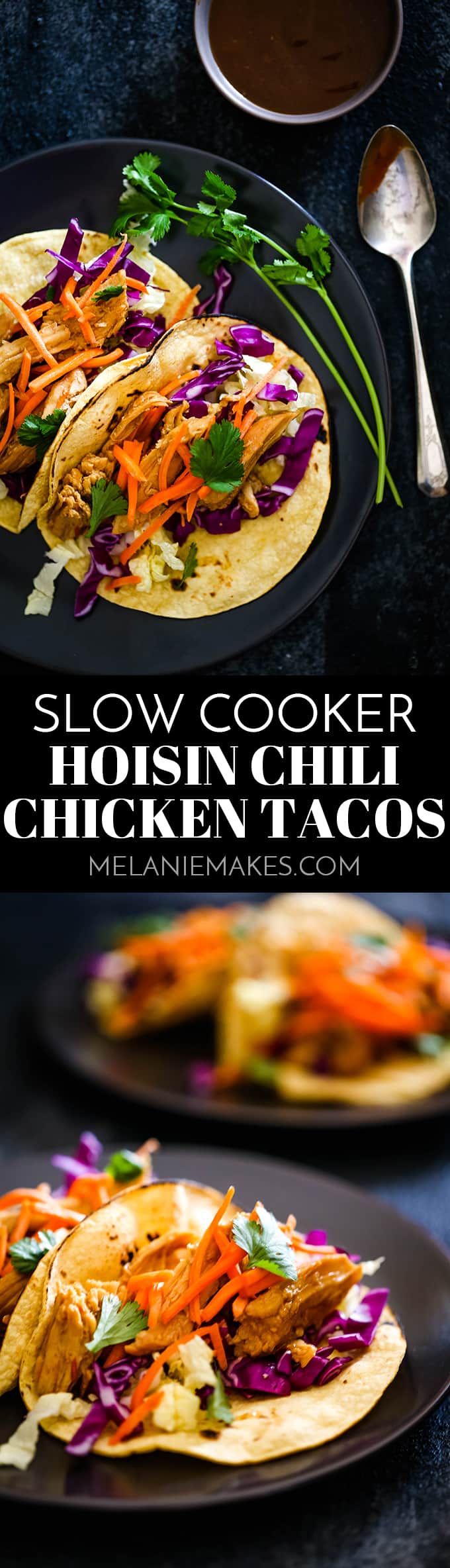 These Slow Cooker Hoisin Chili Chicken Tacos are an amazingly easy weeknight meal and the perfect way to keep Taco Tuesday the best night of the week! #slowcooker #crockpot #chicken #tacos #tacotuesday #easyrecipe
