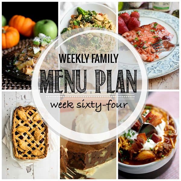 Weekly Family Menu Plan – Week 64