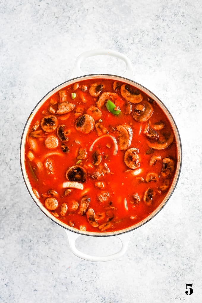 How to make Meatball Pizza Soup, step 5.