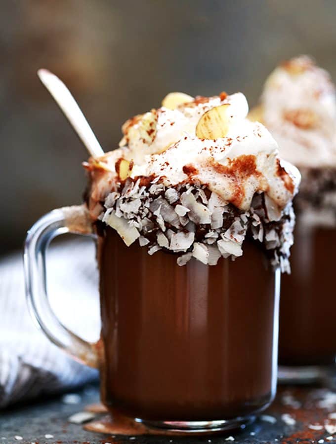 Slow Cooker Almond Joy Hot Chocolate